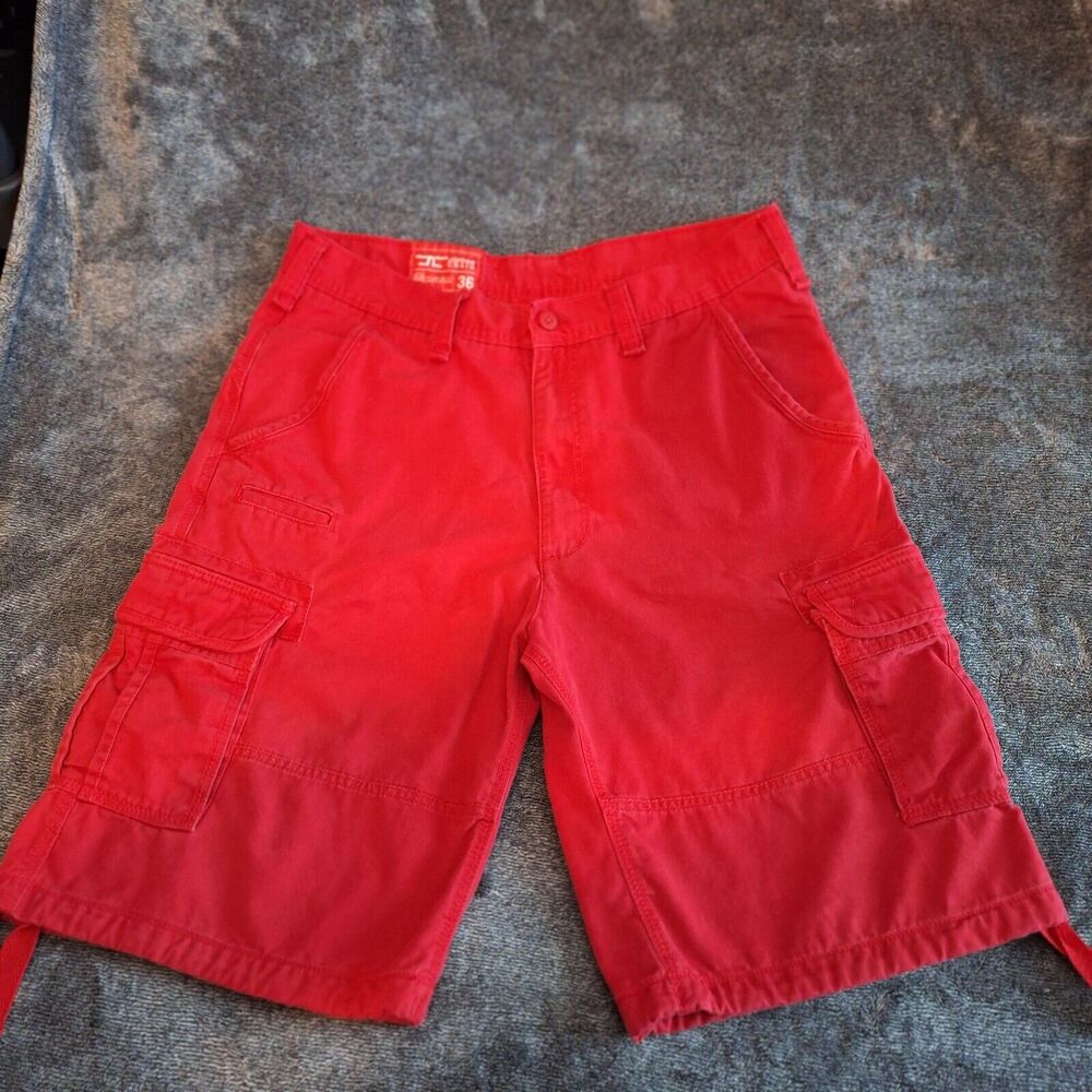 Jordan Craig‎ Cargo Shorts Mens 36 Red Thick Cotton Retro Street Wear 90's